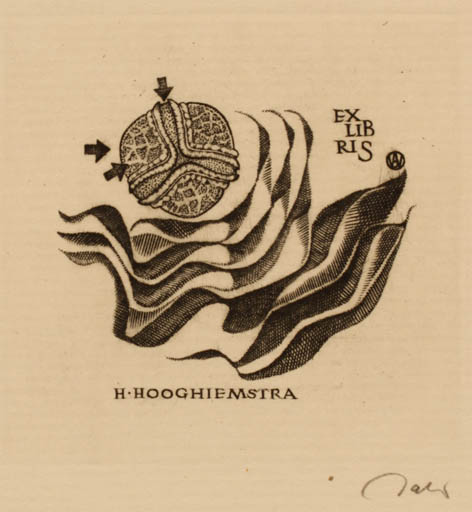 Exlibris by Wojciech Jakubowski from Poland for H. Hooghiemstra - Abstract 