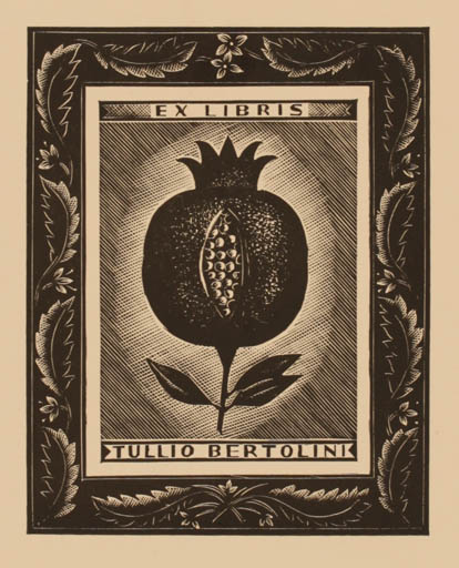 Exlibris by Italo Zetti from Italy for Tullio Bertolini - Fruit 