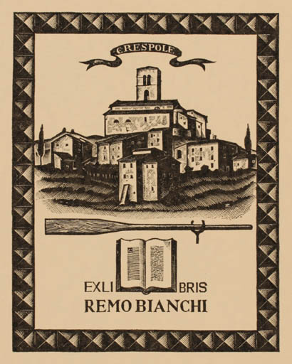 Exlibris by Italo Zetti from Italy for Remo Bianchi - City 