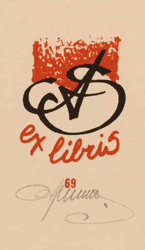 Exlibris by Willy Braspennincx from Belgium for Andreas Selle - Monogram 