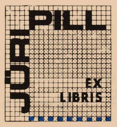 Exlibris by Mai Eudi from Canada for Jüri Pill - Text/Writing 