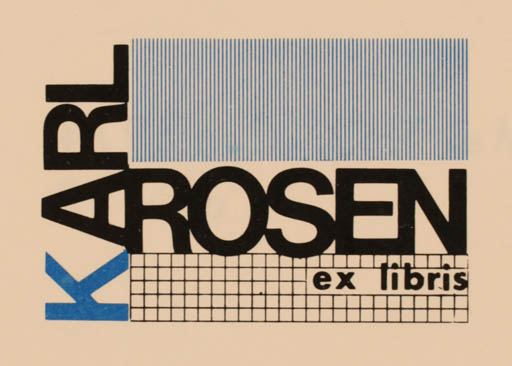 Exlibris by Mai Eudi from Canada for Karl Rosen - Text/Writing 