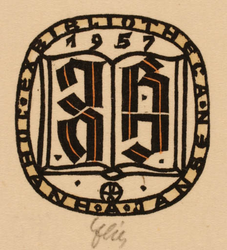 Exlibris by Otto Feil from Austria for Johan H. A. Jansen - Monogram 