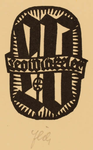 Exlibris by Otto Feil from Austria for Leo Winkeler - Monogram 