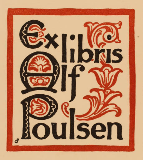 Exlibris by Albert Jaern from Norway for Alf Poulsen - Text/Writing 