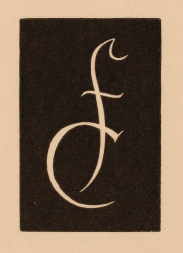 Exlibris by Ernest Huber from France for Francesco Carbonara - Monogram 