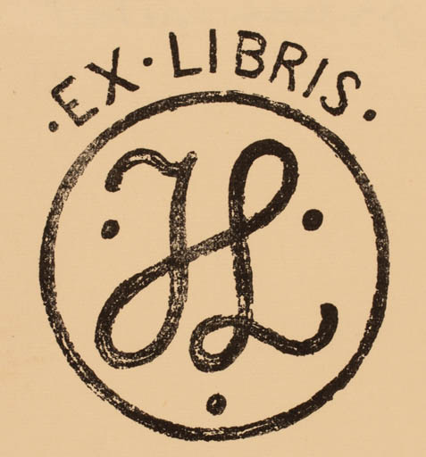 Exlibris by Johannes Larsen from Denmark for Johannes Larsen - Monogram 