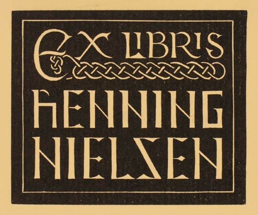 Exlibris by Derek Riley from Great Britain for Henning Nielsen - Text/Writing 