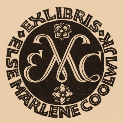 Exlibris by P.G. Reuter from Netherland for Else Marlene Coolwijk - Monogram 