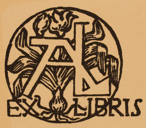 Exlibris by Joakim Skovgaard from Denmark for Axel Lange - Monogram 