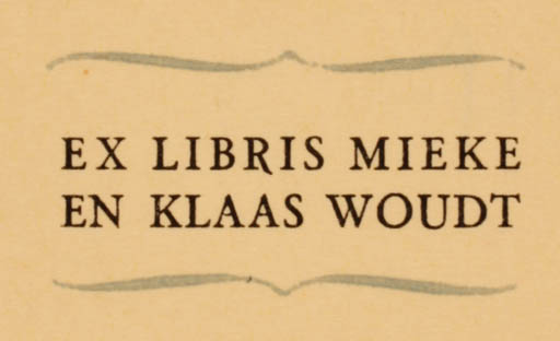 Exlibris by K. Woudt from Netherland for K. Woudt - Text/Writing 