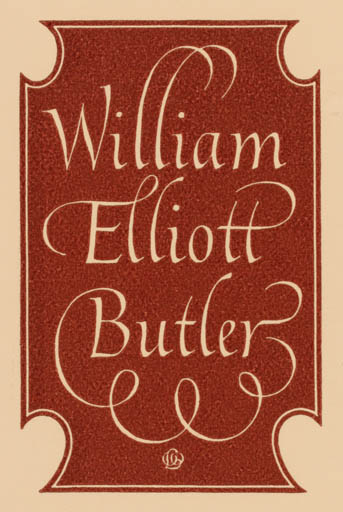 Exlibris by Leo Wyatt from Great Britain for Prof. William Ettler Butler - Text/Writing 