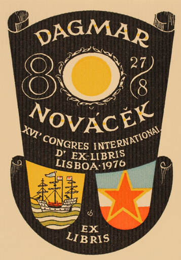 Exlibris by Christian Blæsbjerg from Denmark for Dagmar Novacek - Exlibris Congress 