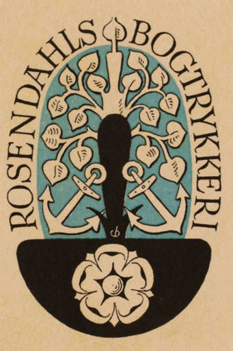 Exlibris by Christian Blæsbjerg from Denmark for ? Rosendahls Bogtrykkeri - 