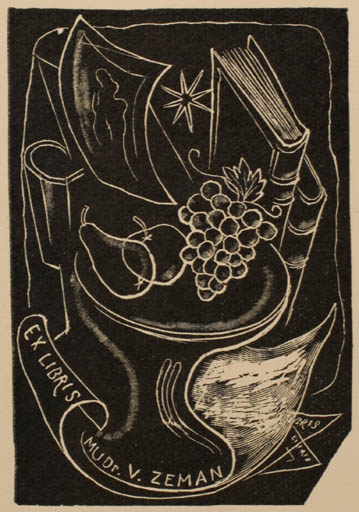 Exlibris by Rastislav Michal from Czech Republic for Mudr. V. Zeman - Book Fruit Wine 