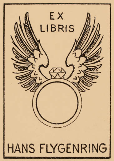 Exlibris by Hans Flygenring from Denmark for Hans Flygenring - Heraldry 