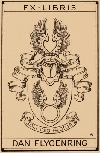 Exlibris by Hans Flygenring from Denmark for Dan Flygenring - Heraldry 