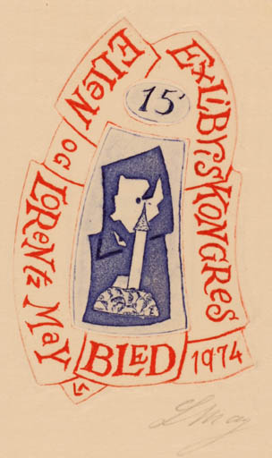 Exlibris by Lorentz May from Denmark for Ellen og Lorentz May - Exlibris Congress 