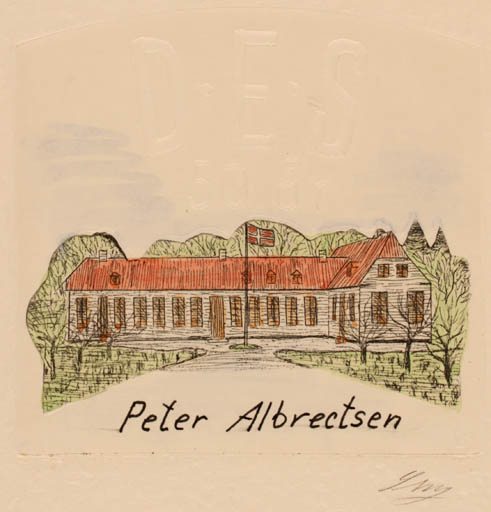 Exlibris by Lorentz May from Denmark for Peter Albrechtsen - Architecture 