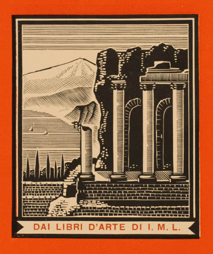 Exlibris by Italio Zetti from Italy for Per Ivan Matteo Lombardo - Castle/Palace Scenery/Landscape 