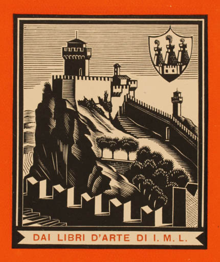 Exlibris by Italio Zetti from Italy for Per Ivan Matteo Lombardo - Castle/Palace 