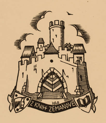 Exlibris by Karel Kinsky from Czech Republic for ? Zemanové - Castle/Palace 