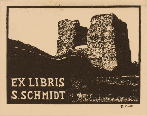 Exlibris by Thomas Pedersen from Denmark for S. Scmidt - Ruin 