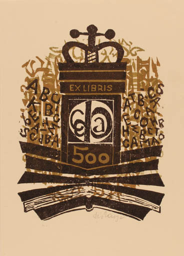 Exlibris by Lenke Diskay from Hungary for ? ? - 