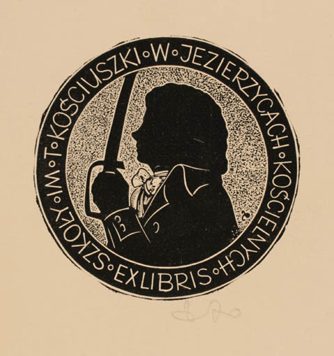 Exlibris by Zbigniew Dolatowski from Poland for ? ? - Man Weapon 