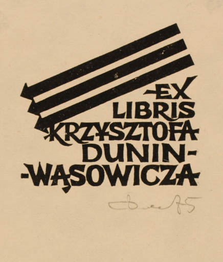 Exlibris by Zbigniew Dolatowski from Poland for Krysztofa  Dunin Wasowicza - 