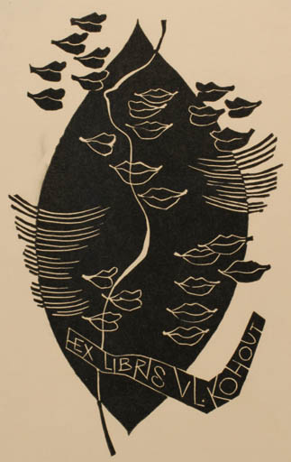 Exlibris by Ladislav Rusek from Czech Republic for Vladislav Kohout - Abstract 