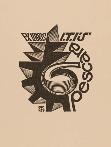 Exlibris by Anatolij Kalaschnikow from Russia for I.T.I´s Pescara - Abstract 