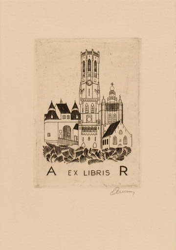 Exlibris by André Gastmans from Germany for A. R. - Church 