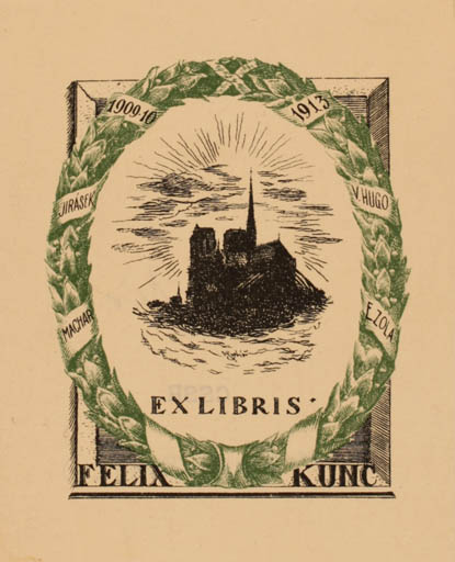 Exlibris by Vaclav Rytir from Czech Republic for Felix Kunc - Church 