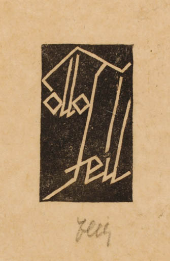 Exlibris by Otto Feil from Austria for Otto Feil - Text/Writing 