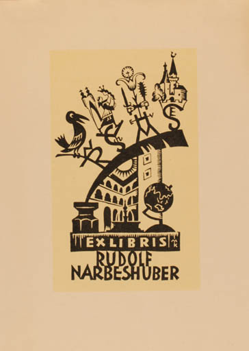 Exlibris by Max Kislinger from Austria for Rudolf Narbeshuber - 