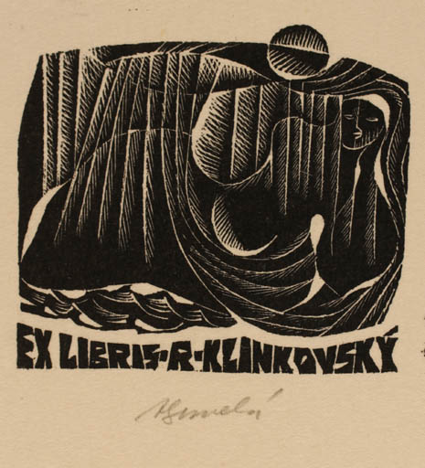 Exlibris by Anna Grmelova from Czech Republic for R Klinkovski - 