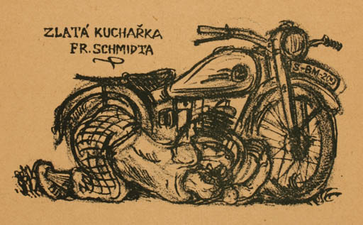 Exlibris by Jaroslav Lukavsky from Czech Republic for Zlata - Schmipta, Fr. Kucharka - 