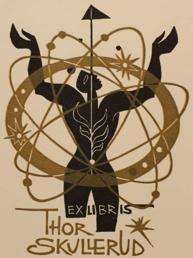 Exlibris by Ladislav Rusek from Czech Republic for Thor Skullerud - Cosmos Man 