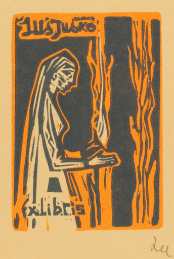 Exlibris by Abel Lee from Canada for Illis Jusko - Woman 