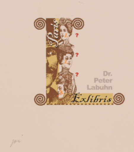 Exlibris by Peter Israel from Germany for Dr. Peter Labuhn - Mythology 