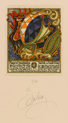 Exlibris by Andrej Zakoretsky from Ukraine for Dr. Peter Labuhn - Fable Animal 