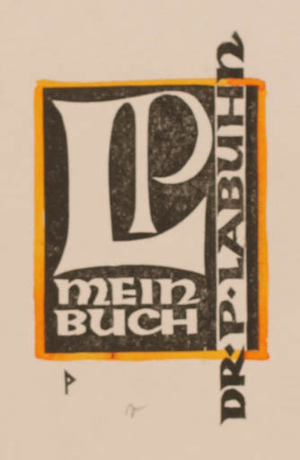 Exlibris by Ottmar Premstaller from Austria for Dr. Peter Labuhn - Text/Writing 