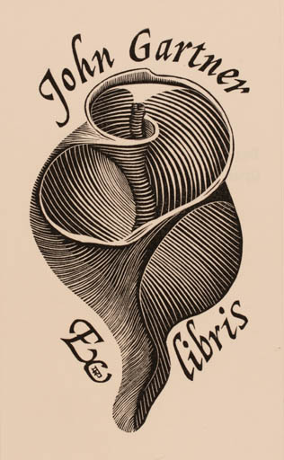 Exlibris by Derek Riley from Great Britain for John Gartner - Maritime 