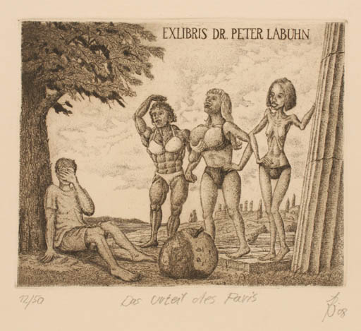 Exlibris by Andreas Raub from Germany for Dr. Peter Labuhn - Mythology 