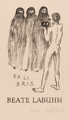 Exlibris by C. Oehlke from Germany for Dr. Beate Labuhn - Mythology 