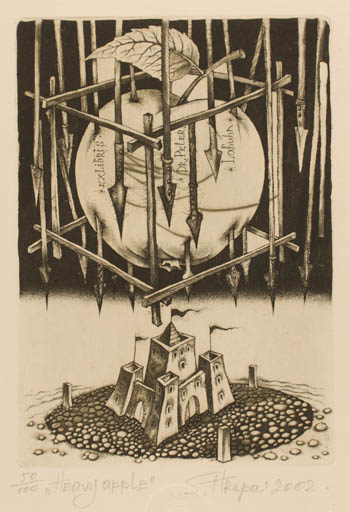 Exlibris by Sergej Hrapov from Ukraine for Dr. Peter Labuhn - Surrealism 