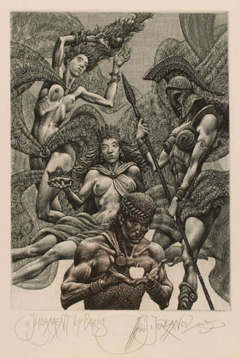 Exlibris by Julian Jordanov from Bulgaria for Dr. Peter Labuhn - Mythology 