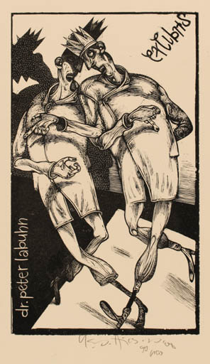 Exlibris by Karl Georg Hirsch from Germany for Dr. Peter Labuhn - 