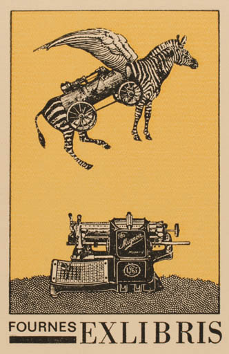 Exlibris by Peter Israel from Germany for ? Fournes - Fable Animal 